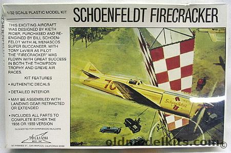 Williams Brothers 1/32 Schoenfeldt Firecracker Thompson Trophy and Greve Air Racer, 32-118 plastic model kit